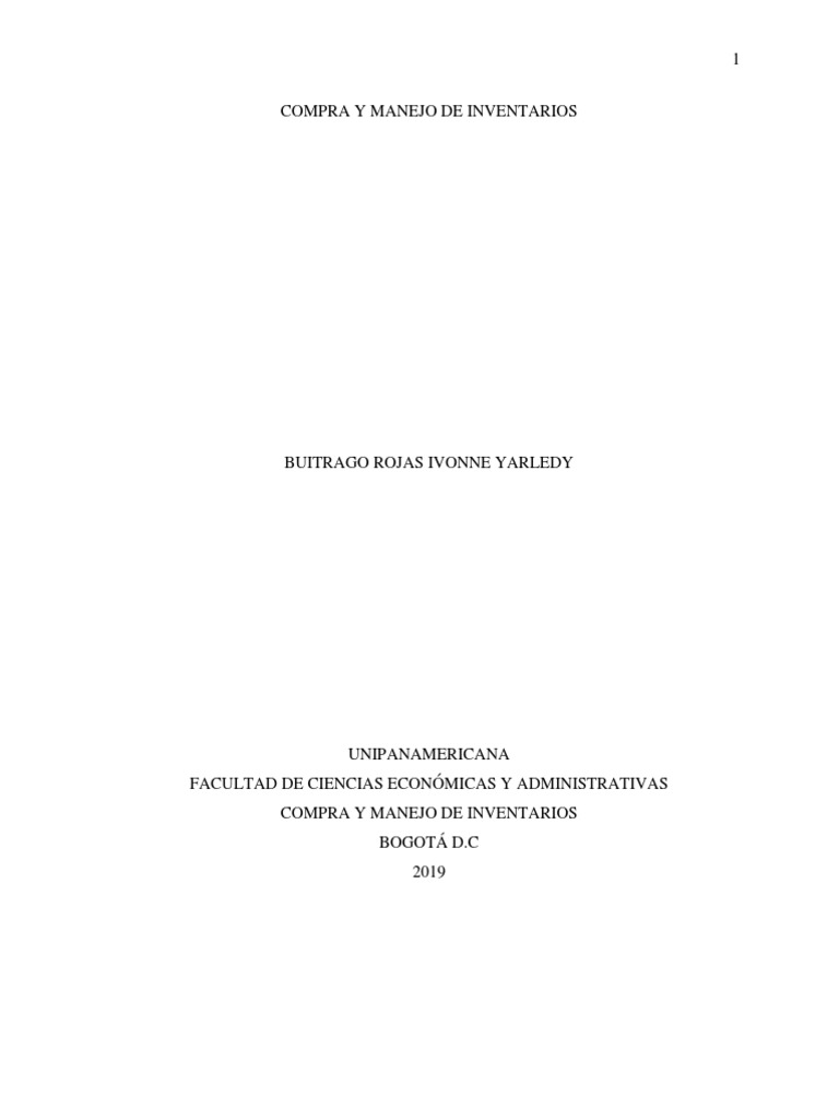 Manejo Eficiente de Compras e Inventarios | PDF | Inventario | Presupuesto