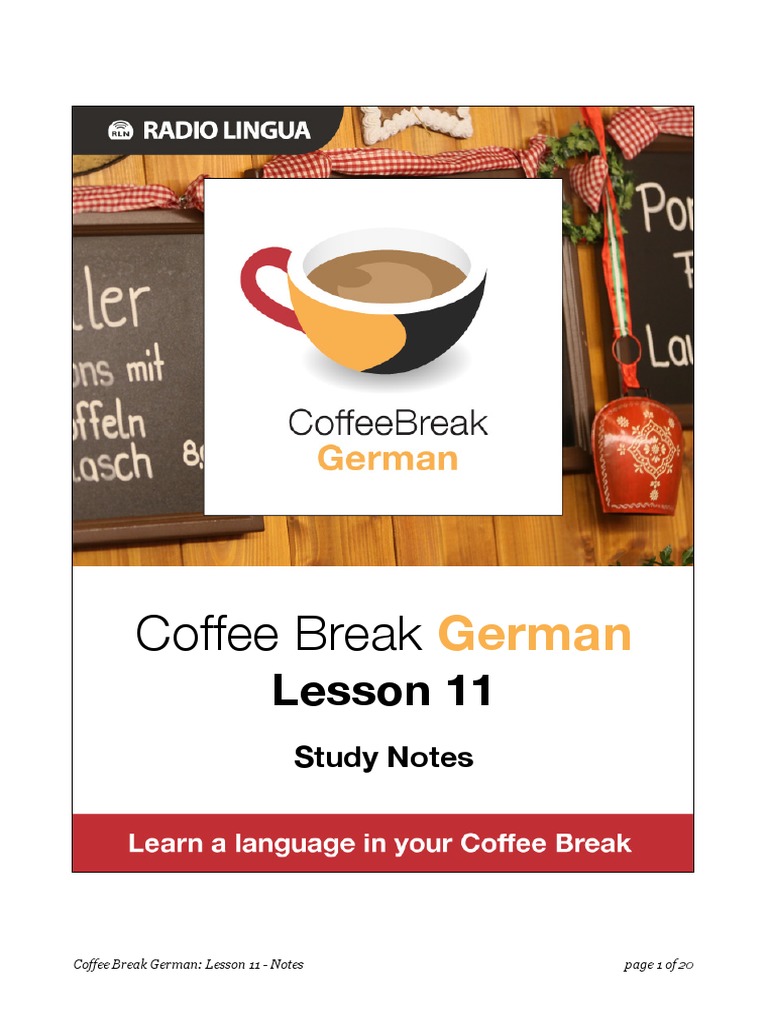 Coffee Break German. Lesson 16. Study Notes PDF | PDF