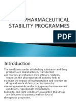 Pharmaceutical Stability Programmes
