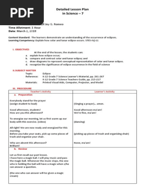 detailed lesson plan