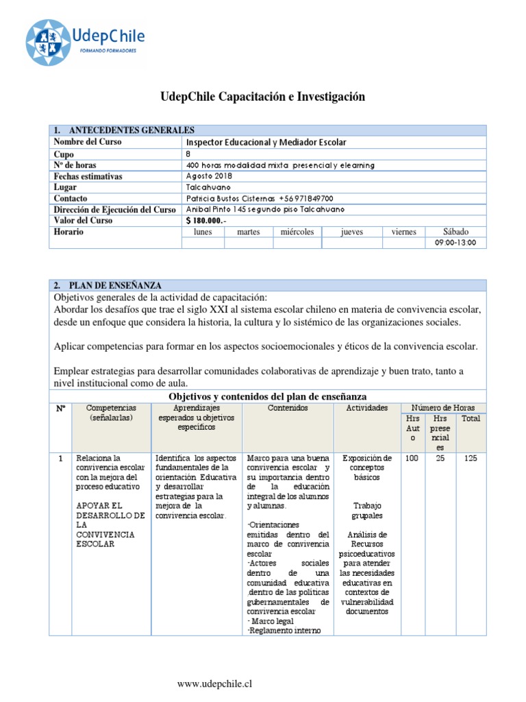 Inspector Educacional PDF Plan de estudios Maestros