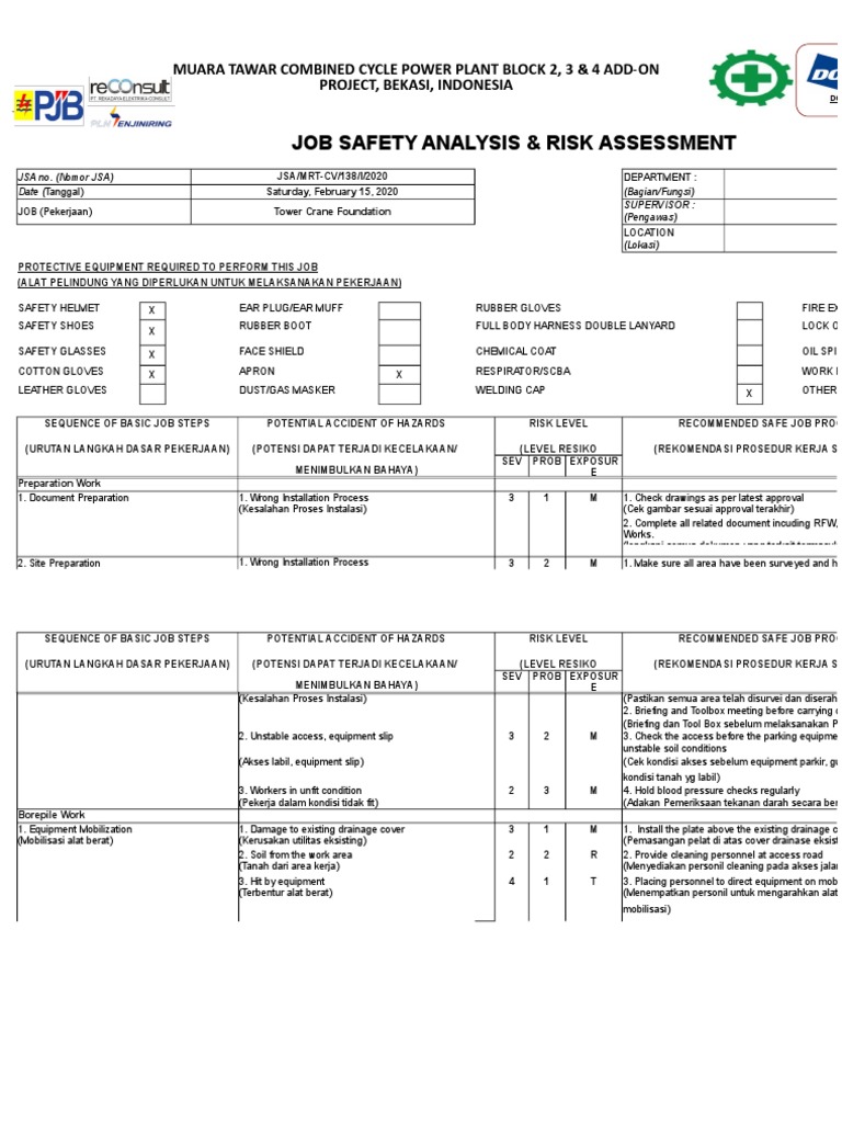 MUARA TAWAR COMBINED CYCLE POWER PLANT RISK ASSESSMENT | PDF ...