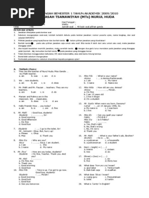 13+ Kunci Jawaban Bahasa Inggris 2018 Kelas 7 Smp Ukk PNG