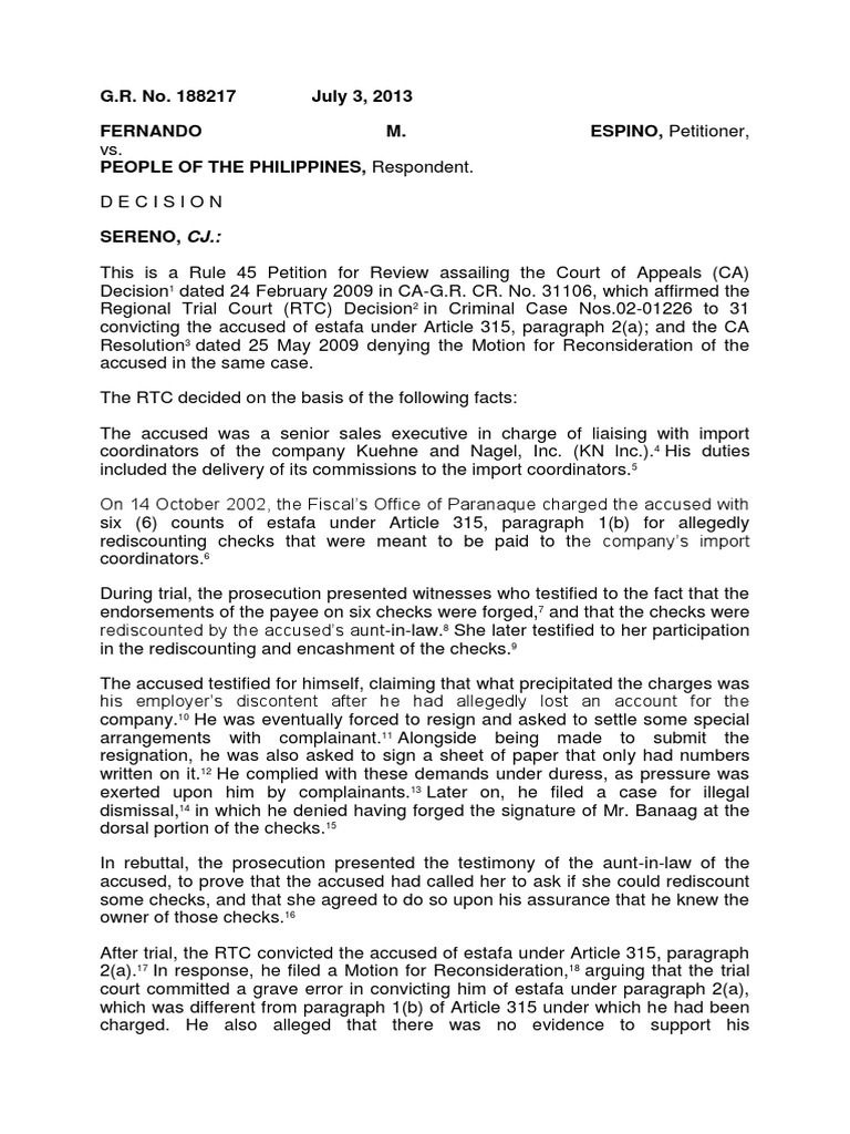 Estafa Case PDF Fraud Criminal Procedure In South Africa