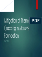 Mitigation of Thermal Cracking in Massive Foundation