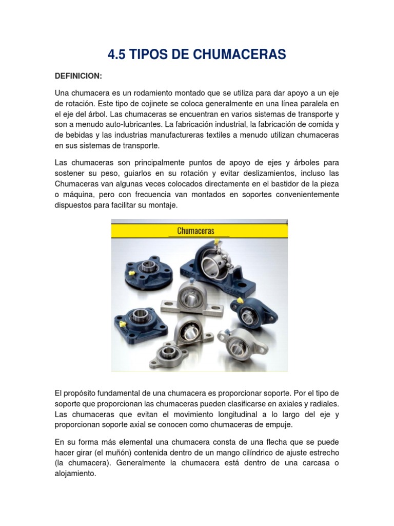 Penélope Amigo por correspondencia Consulta CHUMACERAS | PDF | Física Aplicada e Interdisciplinaria | Ingeniería  mecánica
