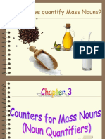 Mass and Count Nouns With Counters For Mass Nouns