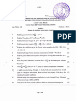 MA102 Differential Equations, May 2019