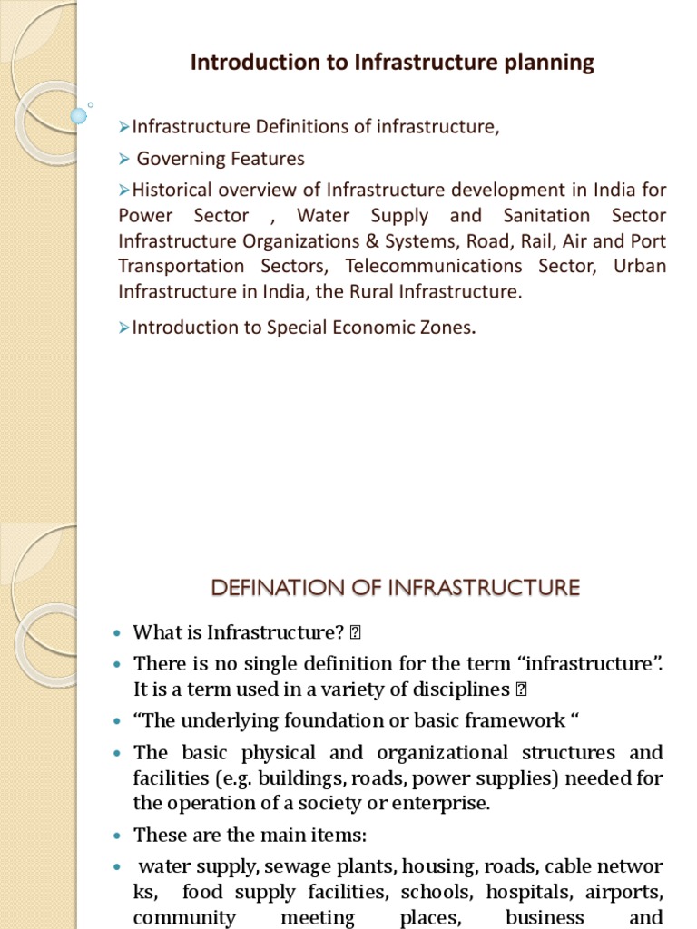Chapter 1 Introduction To Infrastructure | PDF | Drinking Water ...