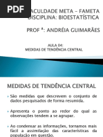 Aula 04 - Medidas de Tend+¬ncia Central