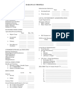Barangay Profile Form PDF