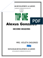 Alexus Gonzales: Second Grading
