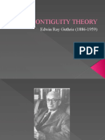 Contiguity Theory: Edwin Ray Guthrie (1886-1959)