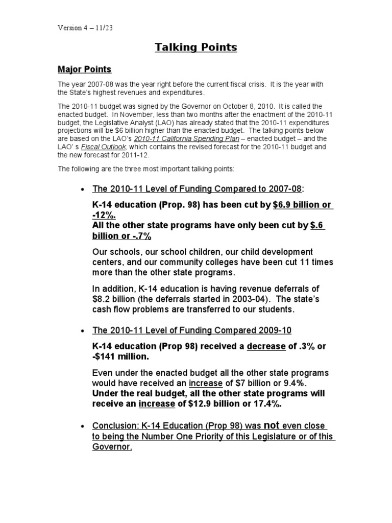 Talking Points3 | PDF | Social Science