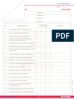 Structural Design Coordination Checklist