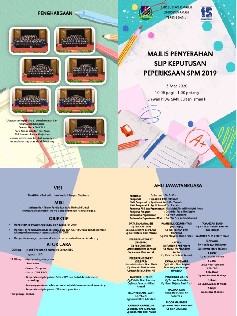 Majlis Penyerahan Slip Keputusan SPM 2019 PDF