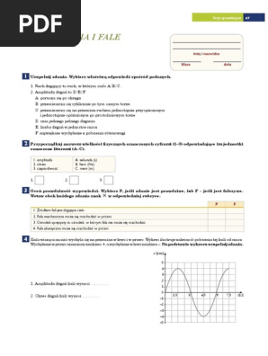 Test 4 Drgania I Fale A Units Of Measurement