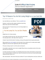 Top 15 Reasons You Are Not Losing Weight On A Low-Carb Diet