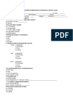 Chestionar Identificarea Segregarii La Nivelul Clasei