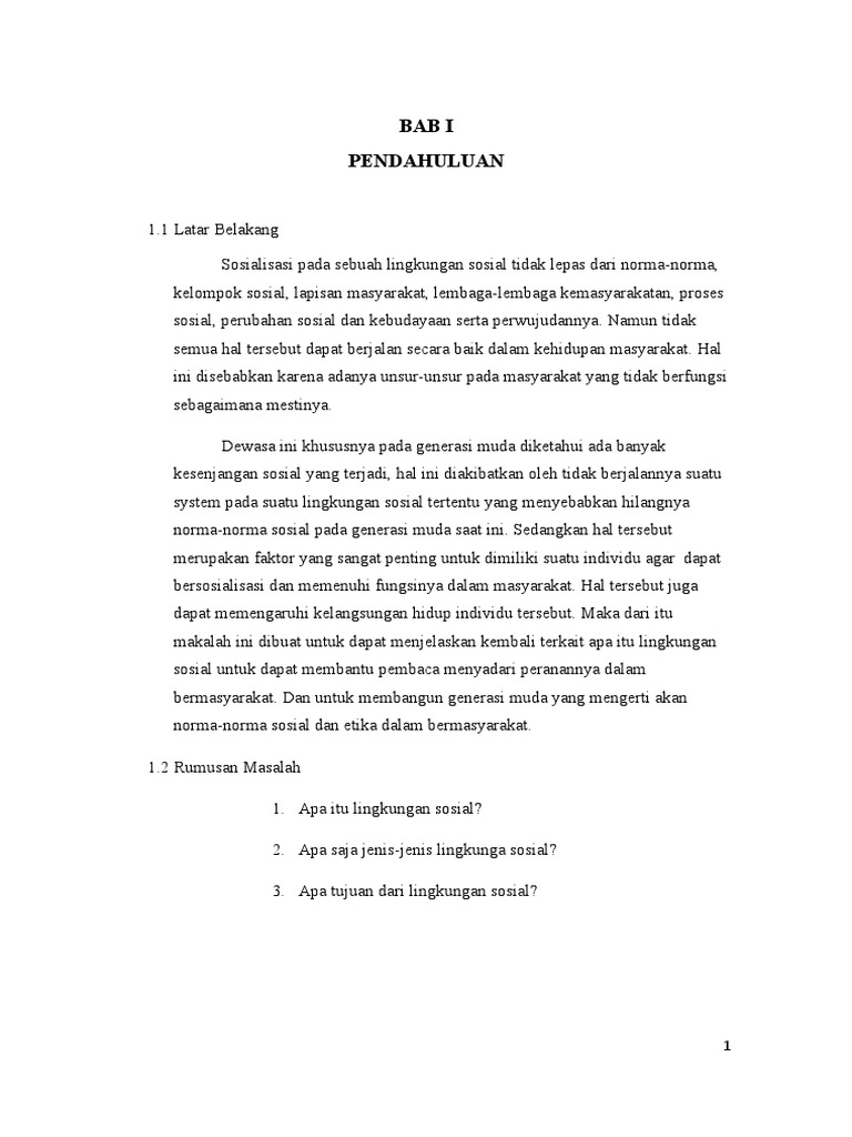 Makalah Lingkungan Sosial PDF