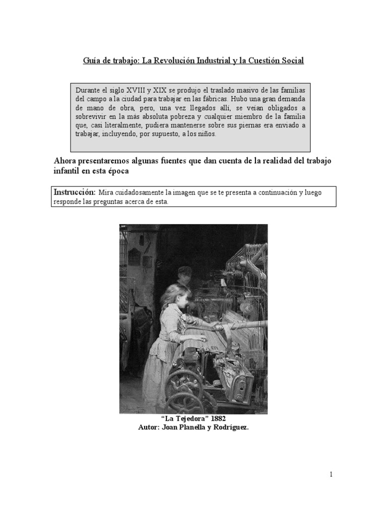 Trabajo Infantil en la Revolución Industrial | PDF | Revolución ...