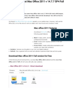 Latest Mac Office 2011 V 14.7.7 SP4 Full Version (Free) Macdrug