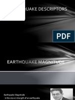 Earthquake Descriptors
