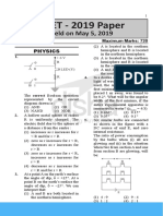 NEET 2019 Paper Held on May 5th with Physics, Chemistry and Biology Questions