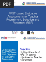 PPST-based Evaluative Assessment For RSP