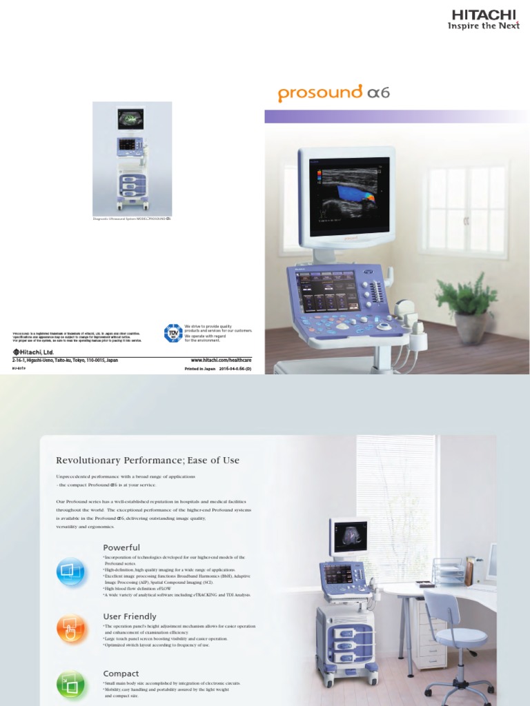 ProSound α6 Diagnostic Ultrasound System | PDF | Technology & Engineering