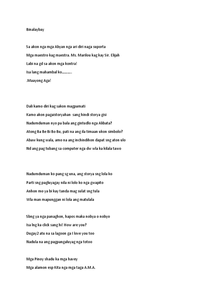 Binalaybay | PDF