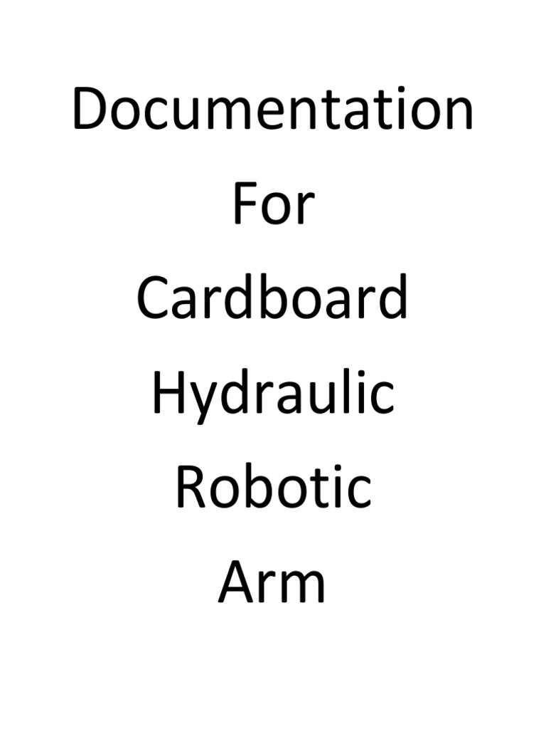 Documentation For Hydraulic Arm PDF