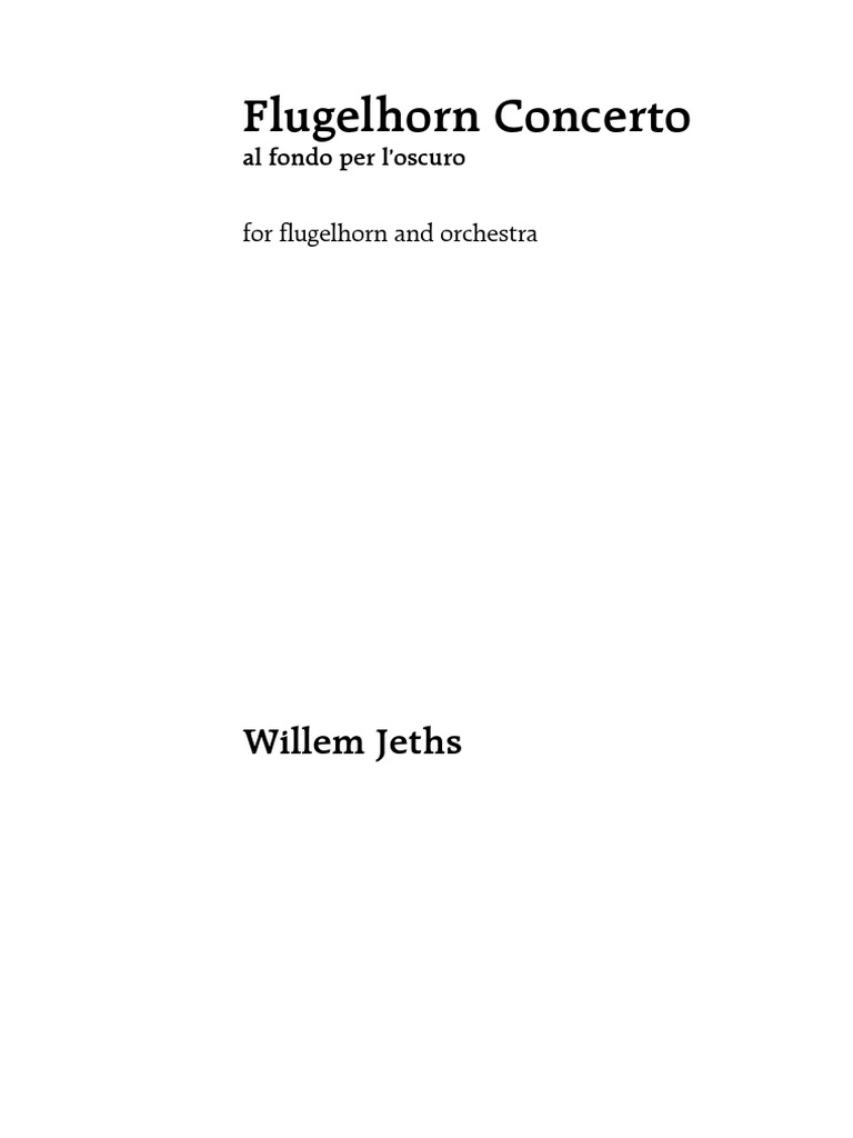Flugelhorn Concerto партитура PDF
