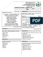 Avaliação Bimestral de Religião - Eja - Luana - Abril - 2019