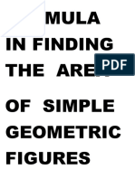 Formula in Finding The Area of Simple Geometric Figures