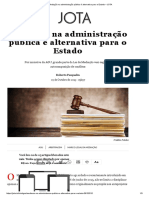 Mediação Na Administração Pública É Alternativa para o Estado PDF