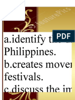 Instructional Materials For Philippine Festivals