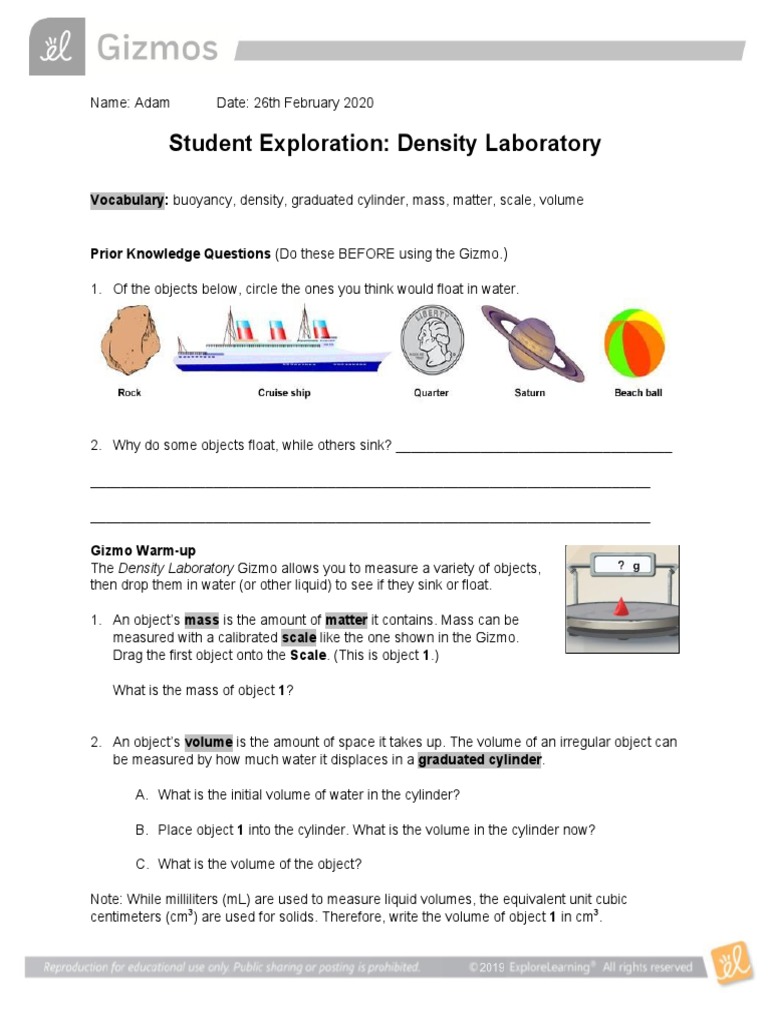 Density Laboratory PDF