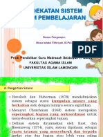 Pendekatan Sistem Pembelajaran