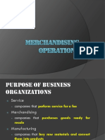 Merchandising Operations