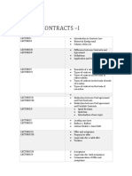 Contracts Law - Course Plan