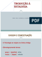 Definição de Psicologia e áreas de atuação