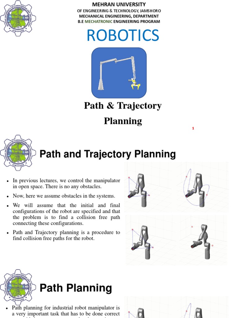 Path and Trajectory Planning in Robotics | PDF