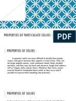Properties of Particulates Solids