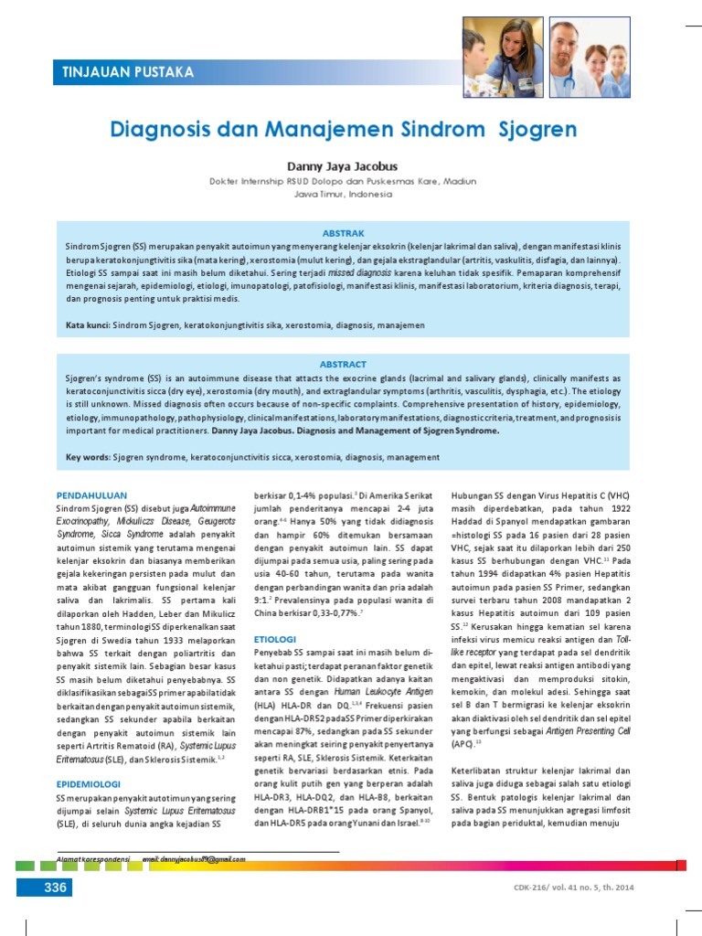 Diagnosis Dan Manajemen Sindrom Sjogren Pdf