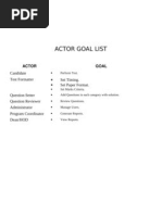 Actor Goal List