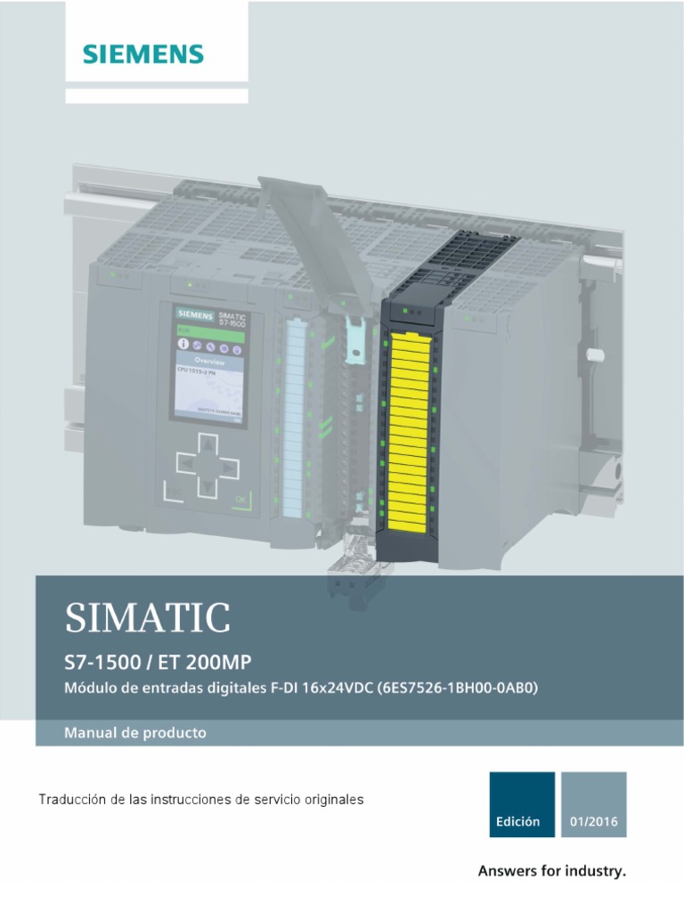 Et200mp F Di 16x24vdc Manual es-ES es-ES | PDF