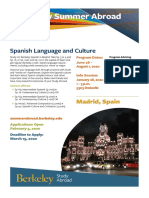 UC Berkeley Spanish Summer Abroad in Madrid