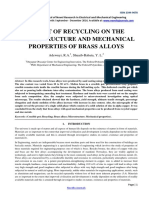 Effect of Recycling On The Microstructure and Mechanical Properties of Brass Alloys