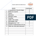 Inventario Gabinete de Emergencias